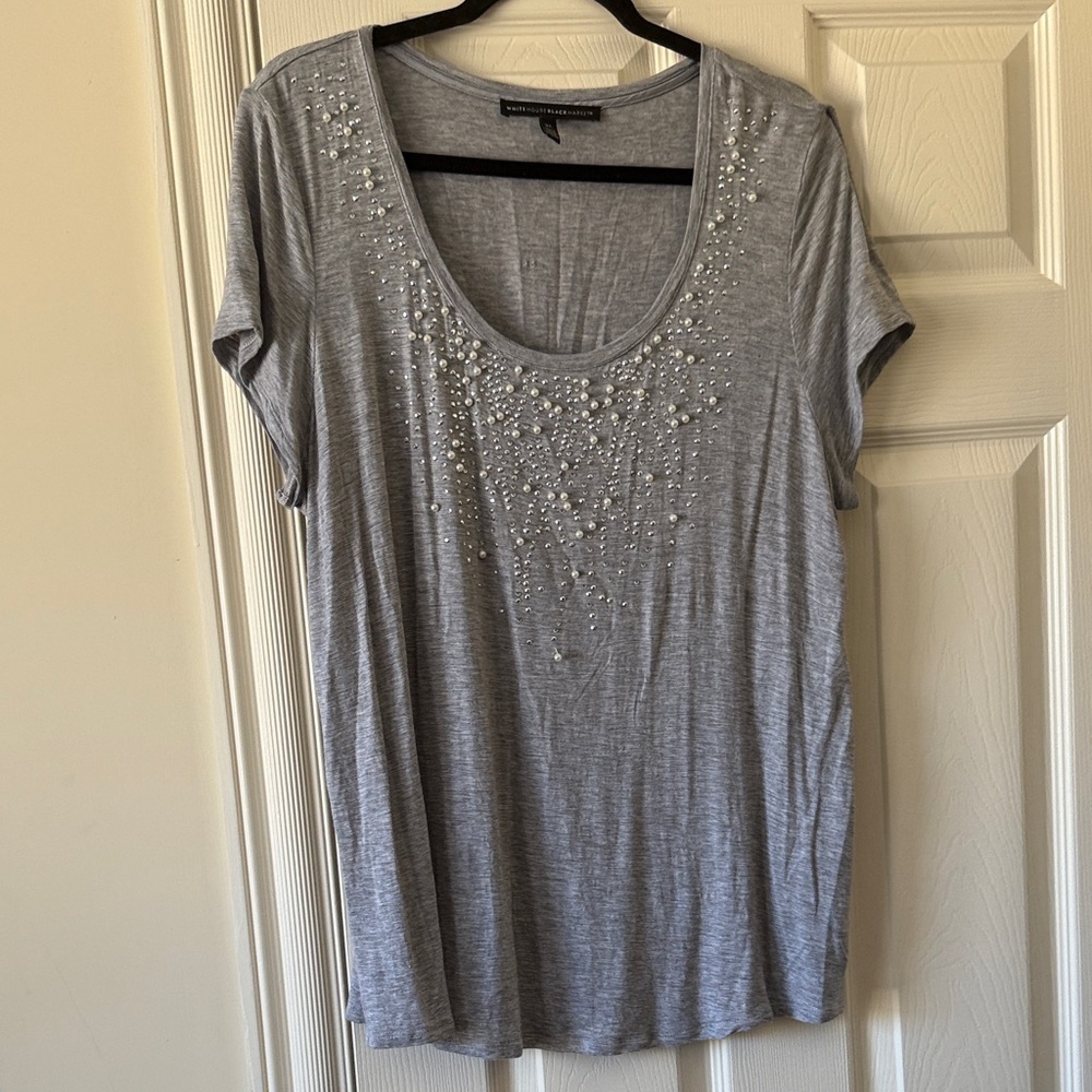 Gray Embellished Women's Top